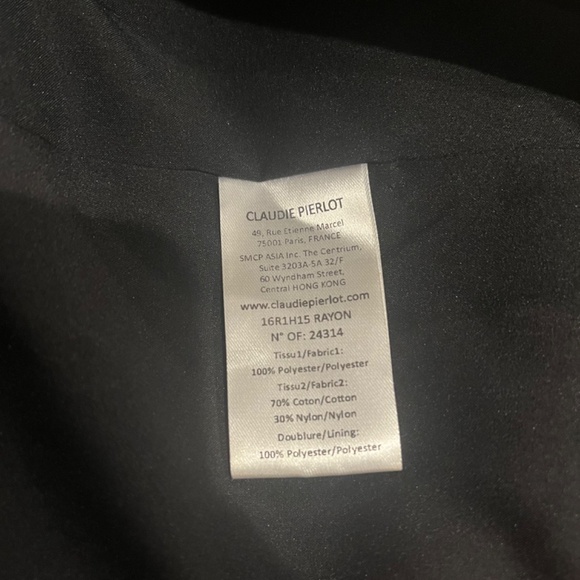 Claudie Pierlot Lace Cocktail A-line Black Flowy Dress - Picture 13 of 13